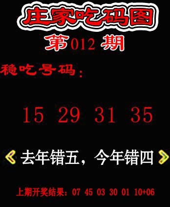 2025012期庄家吃码图