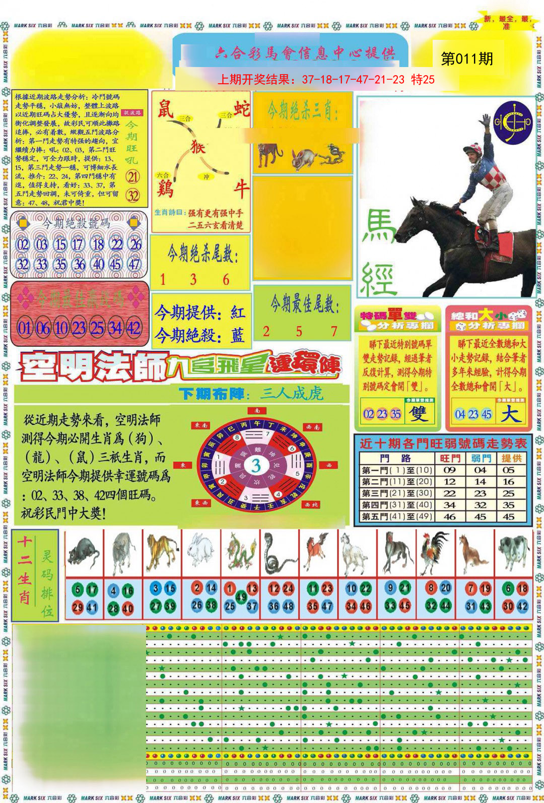 2025011期九龍马经A(推荐)