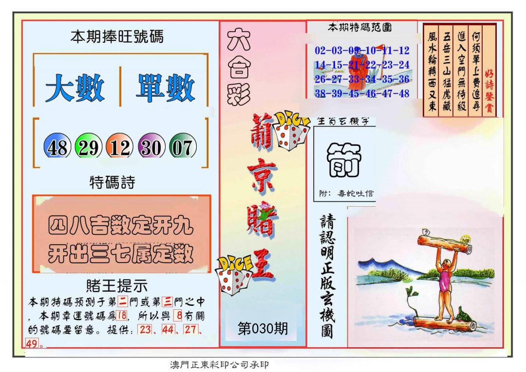 2025030期葡京赌王彩