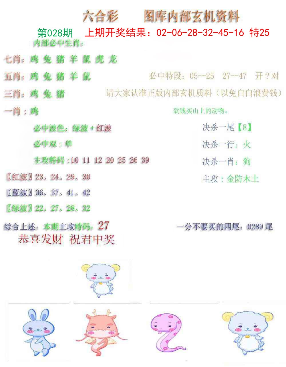 2025028期内部玄机资料