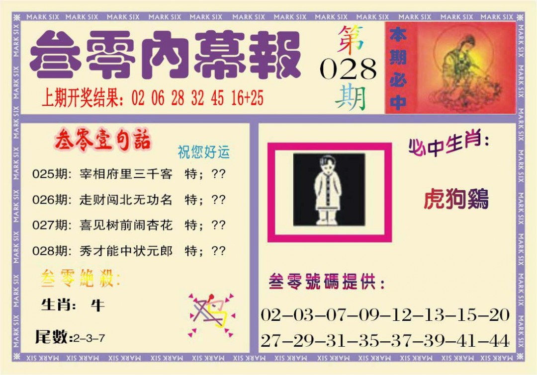 2025028期叁零内幕报