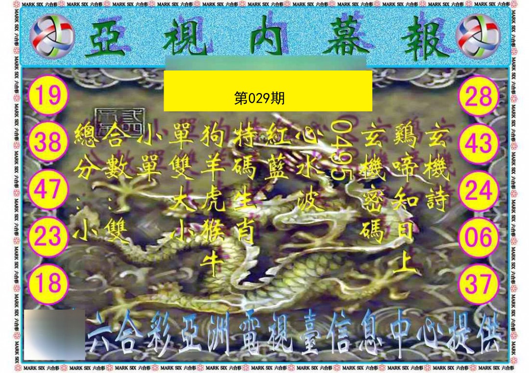 2025029期亚视内幕报