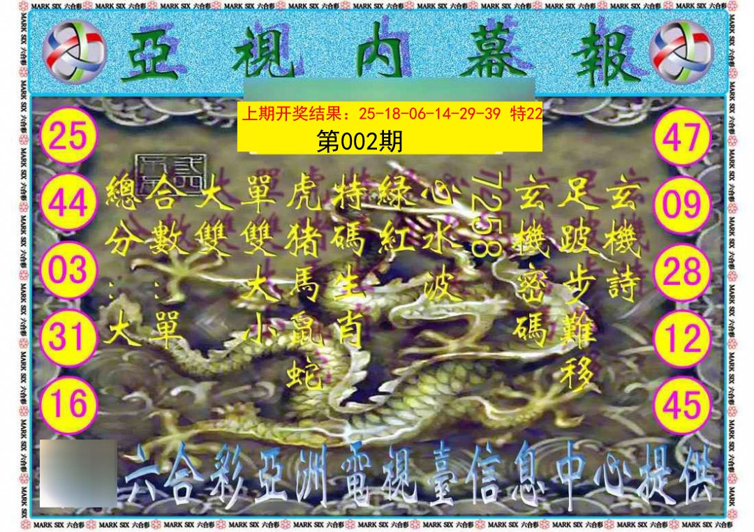 2025002期亚视内幕报