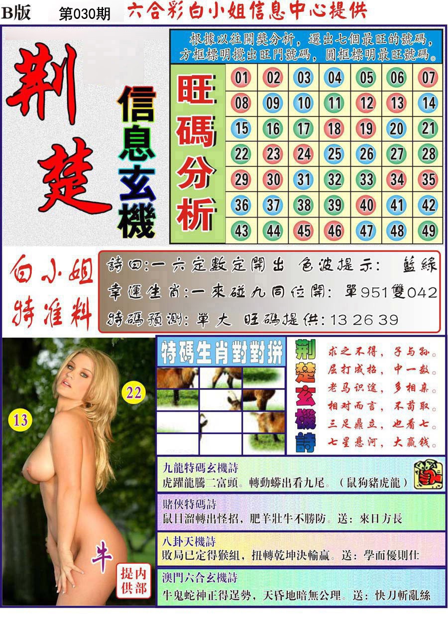 2025030期荆楚信息玄机B