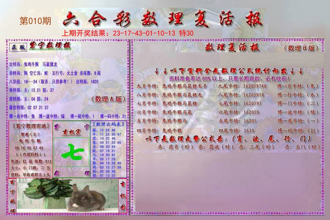 2025010期数理复活报