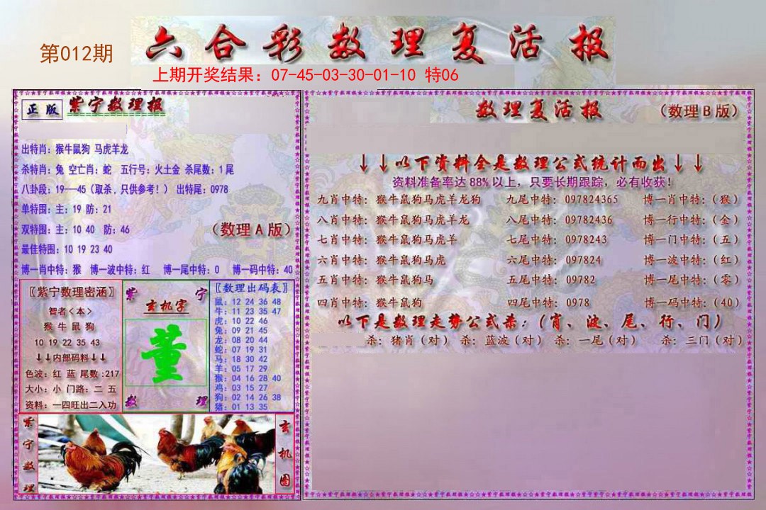2025012期数理复活报