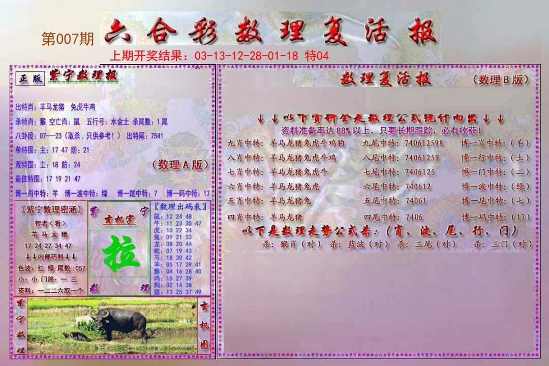 2025007期数理复活报