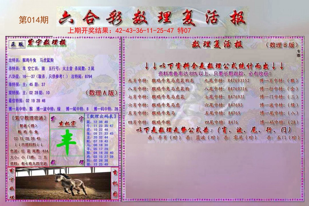 2025014期数理复活报