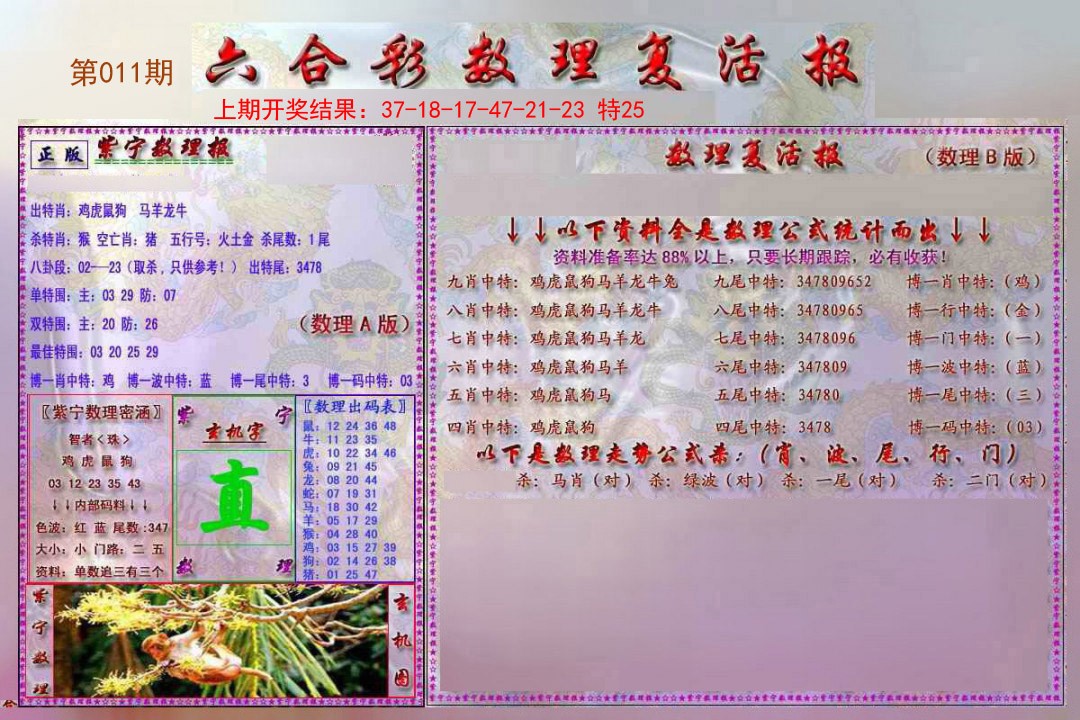 2025011期数理复活报