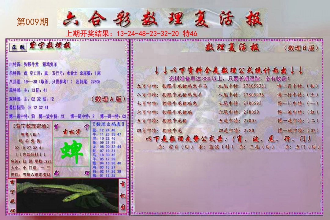 2025009期数理复活报