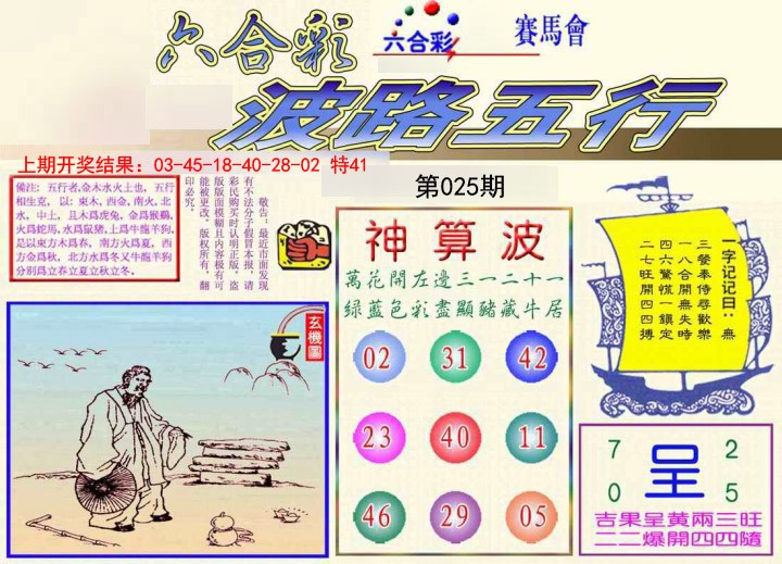 2025025期波路五行
