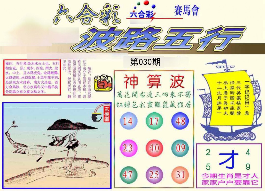2025030期波路五行