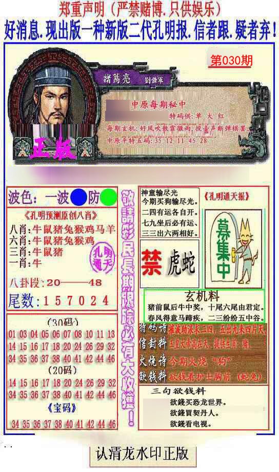 2025030期另二代孔明报