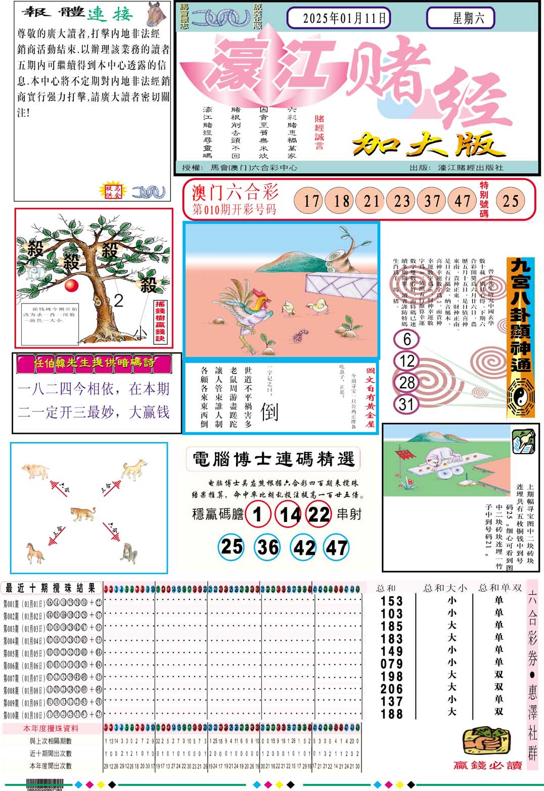 2025011期濠江赌经A加大版