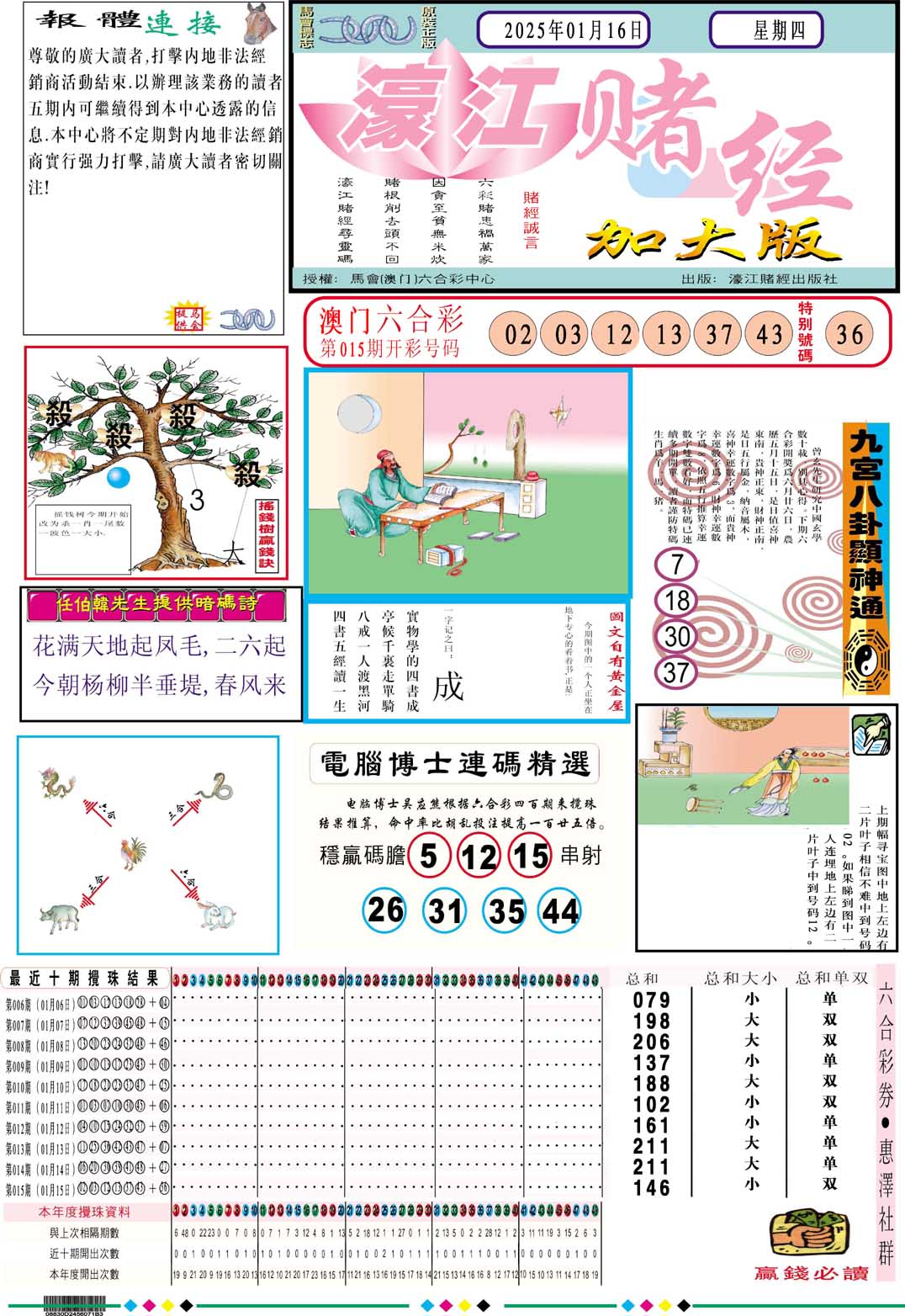 2025016期濠江赌经A加大版