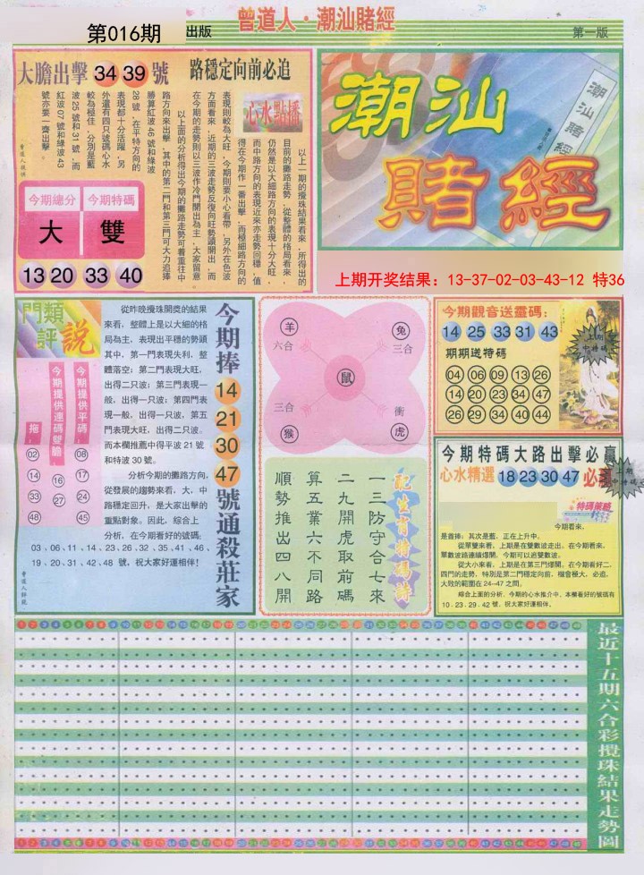 2025016期潮汕赌经A