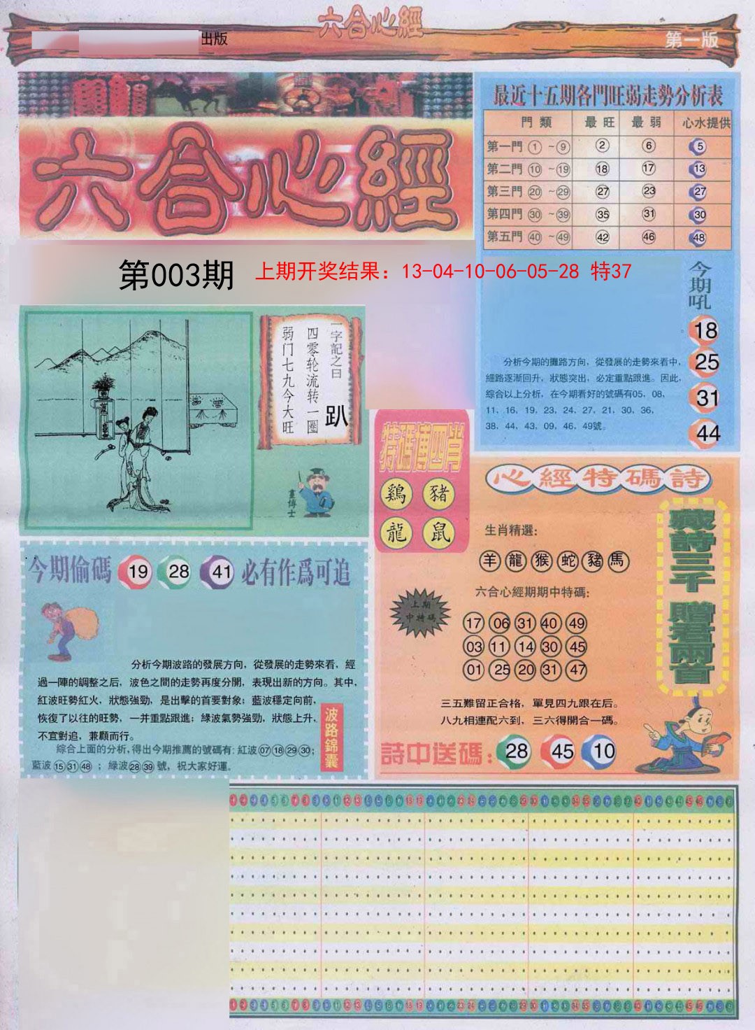 2025003期六合心经A