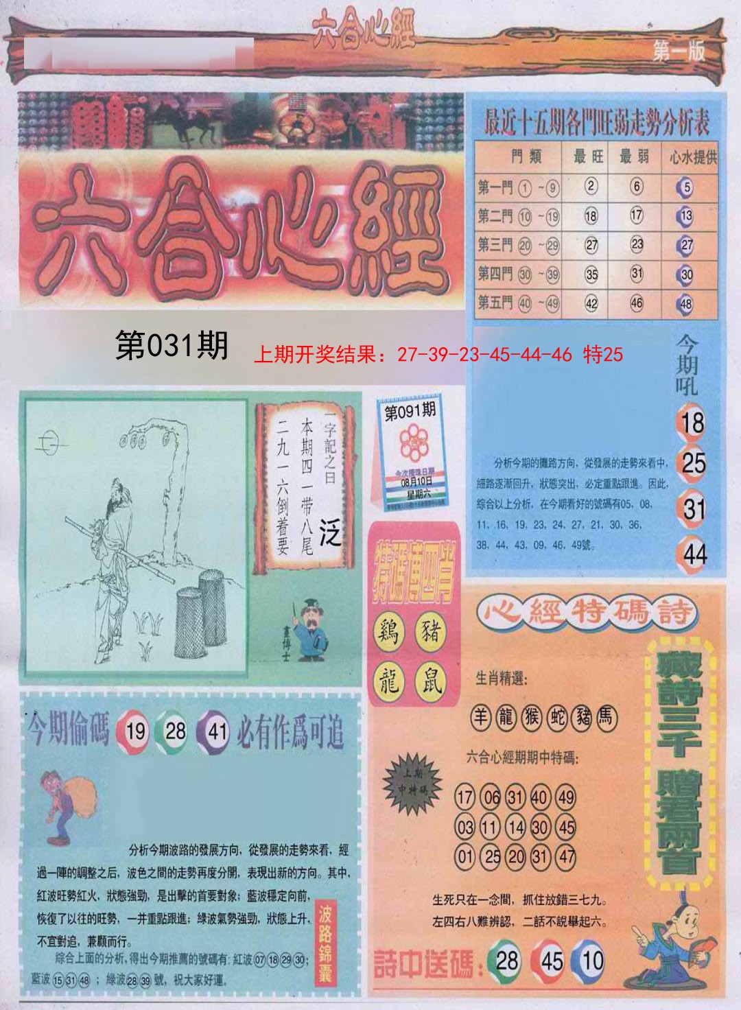 2025031期六合心经A