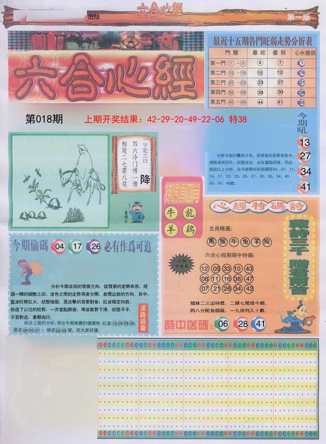 2025018期六合心经A