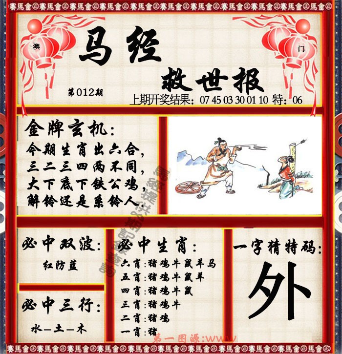 2025012期马经救世报