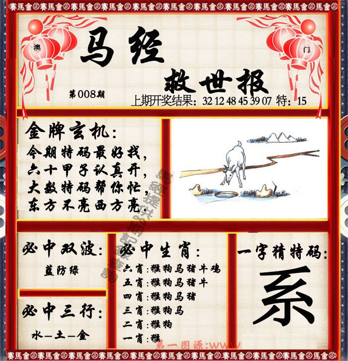 2025008期马经救世报