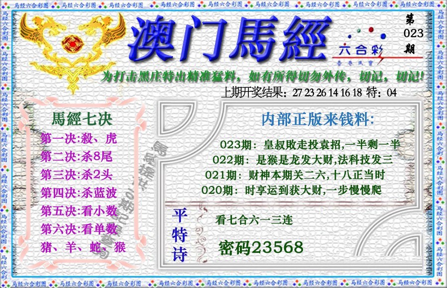2025023期马经