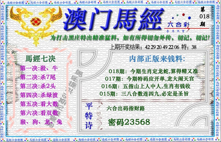 2025018期马经