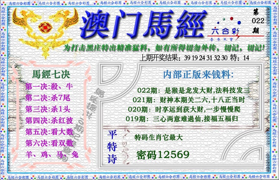 2025022期马经