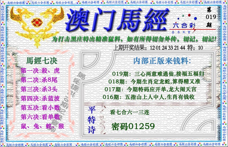 2025019期马经