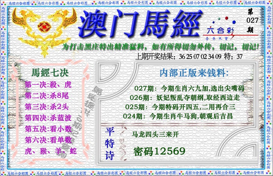 2025027期马经