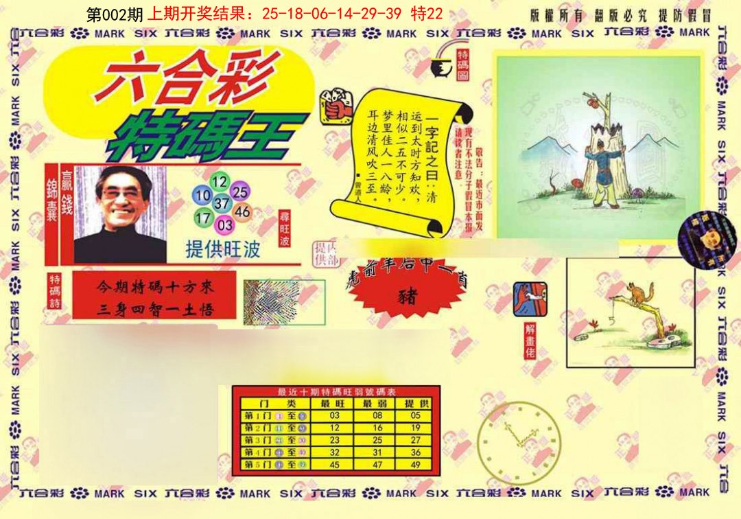 2025002期心水特码(信封)