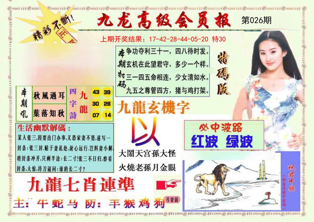 2025026期九龙高级会员报
