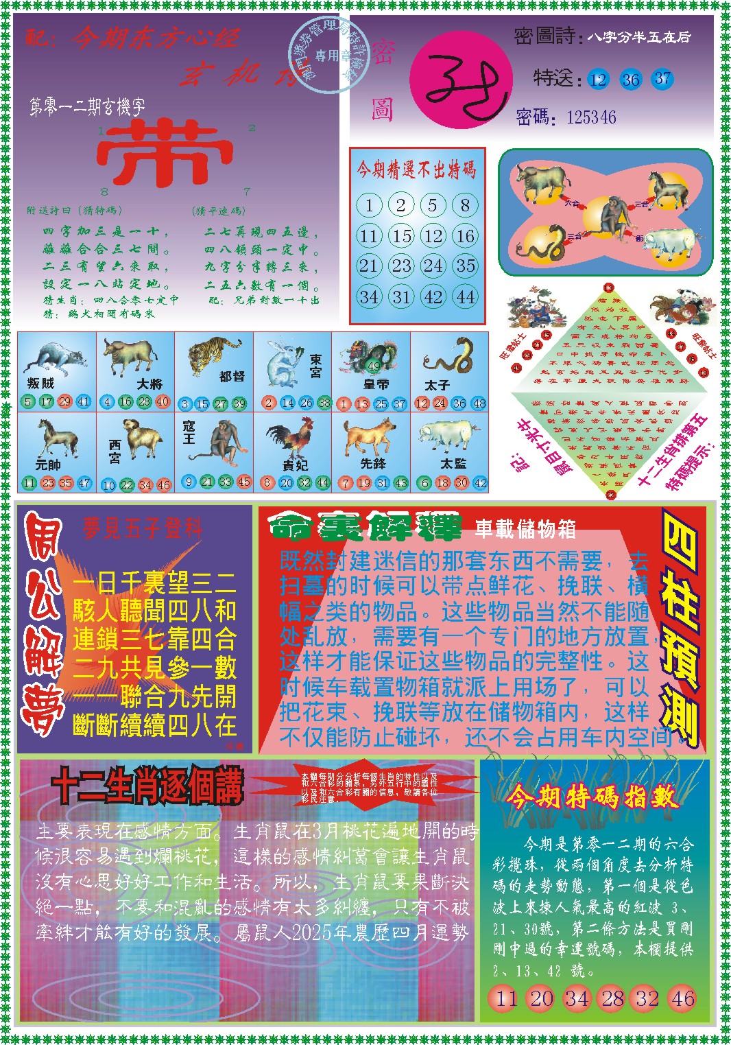 2025012期东方心经B