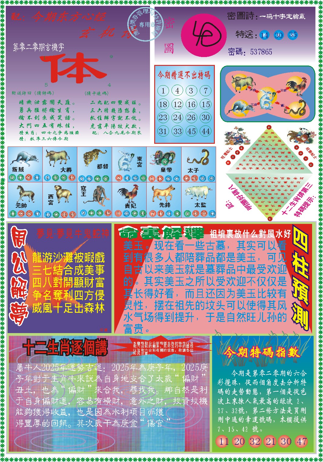 2025020期东方心经B