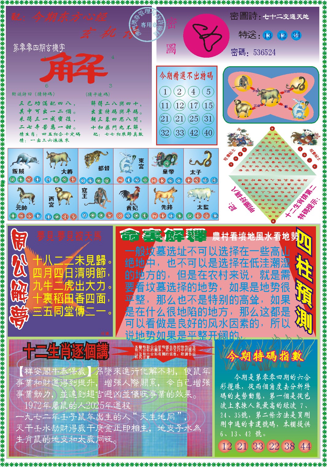 2025004期东方心经B