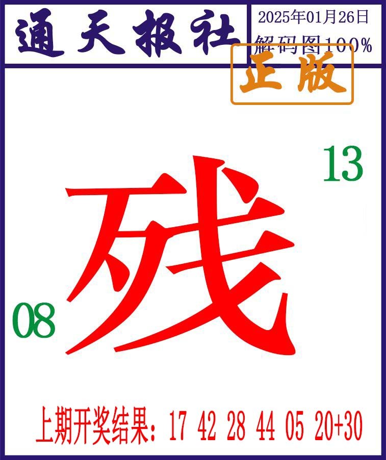 2025026期通天报解码图