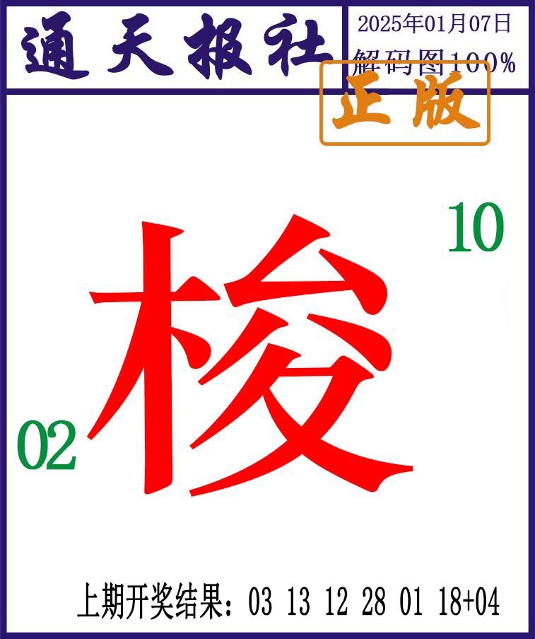 2025007期通天报解码图