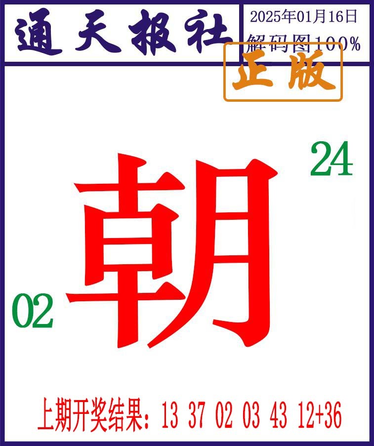 2025016期通天报解码图