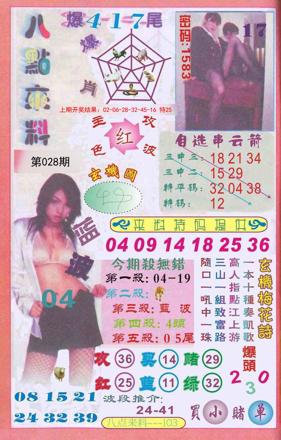 2025028期传真八点来料