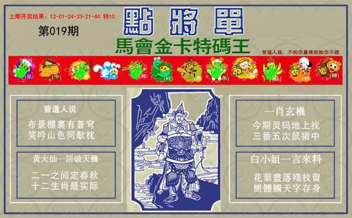 2025019期点将单