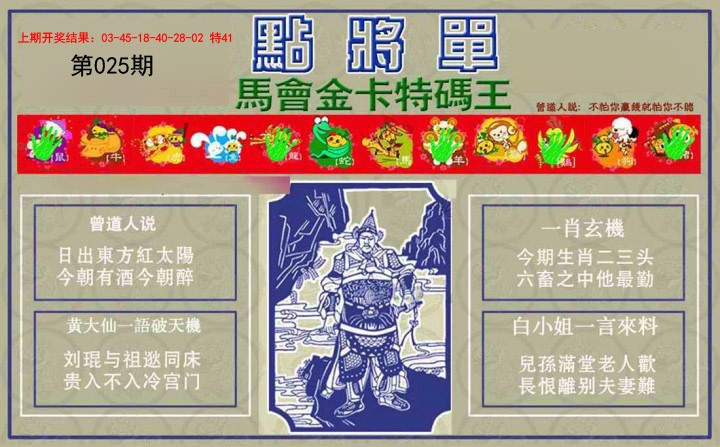 2025025期点将单