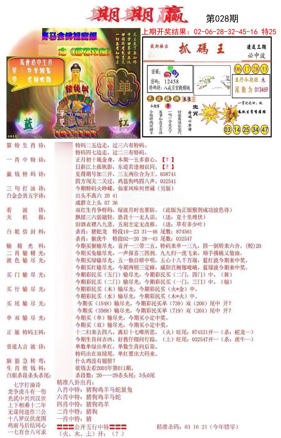 2025028期期期赢