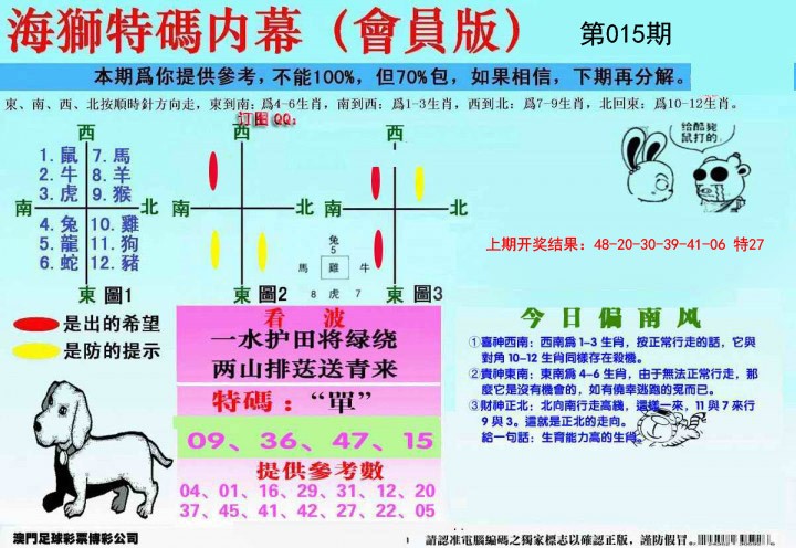 2025015期另版海狮特码内幕报