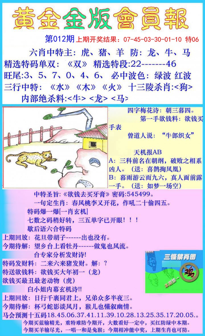 2025012期黄金金版会员报