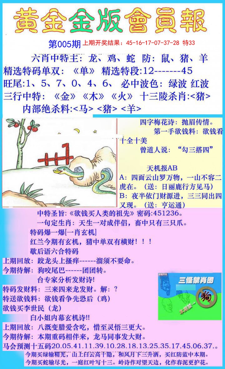 2025005期黄金金版会员报