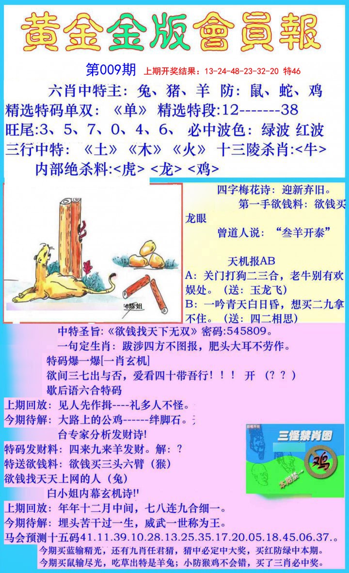 2025009期黄金金版会员报