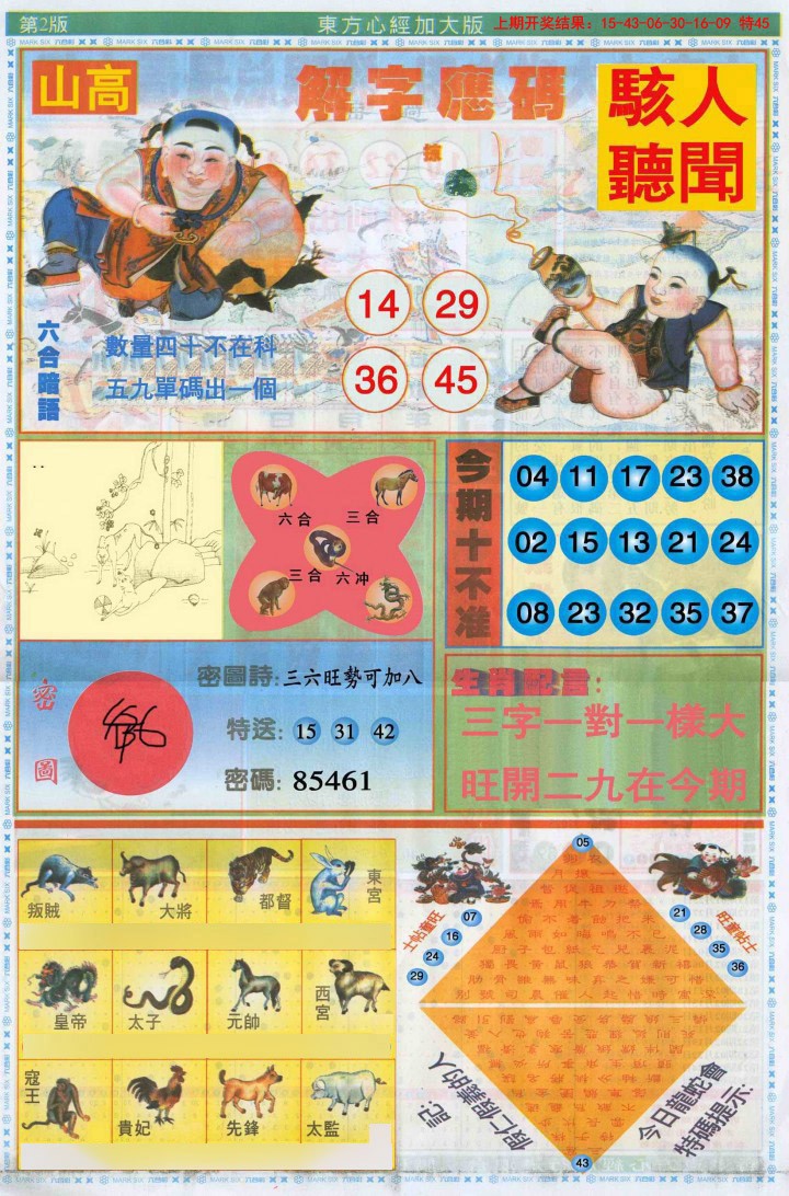 2025024期东方心经B加大版