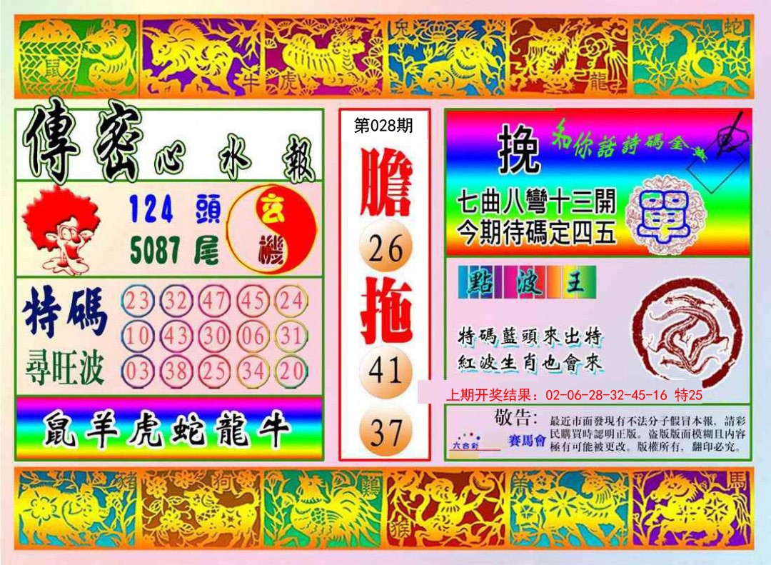 2025028期传密心水报