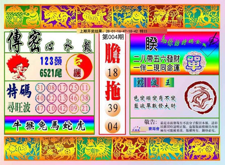 2025004期传密心水报