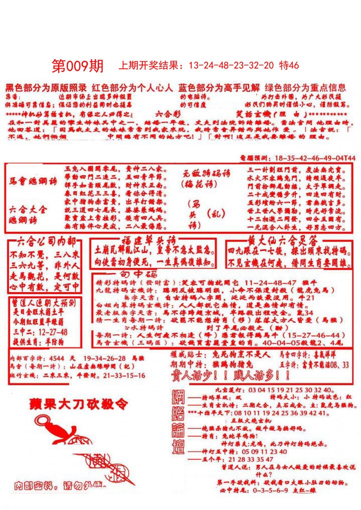 2025009期大刀彩霸王A
